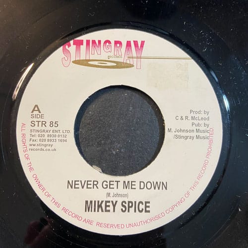 Never Get Me Down - Mikey Spice (7" Vinyl)